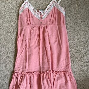 Umgee Pink Lace Trim Chemise